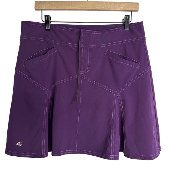 Athleta Purple Athletic All Terrain Skirt with Pockets Size 10 - Picture 1 of 10